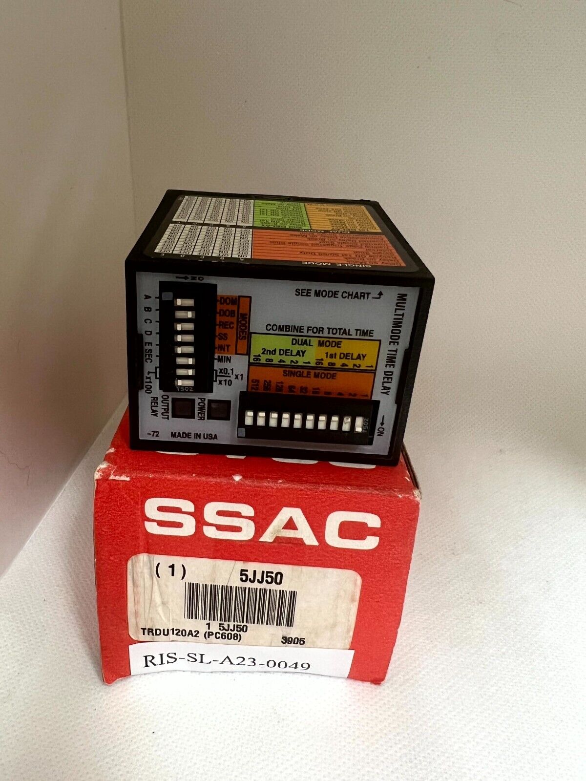 SSAC 5JJ50 TRDU120A2 Multimode Programmable Time Delay Relay 120VAC